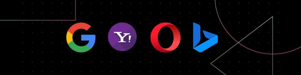 Google Yahoo Opera and Bing